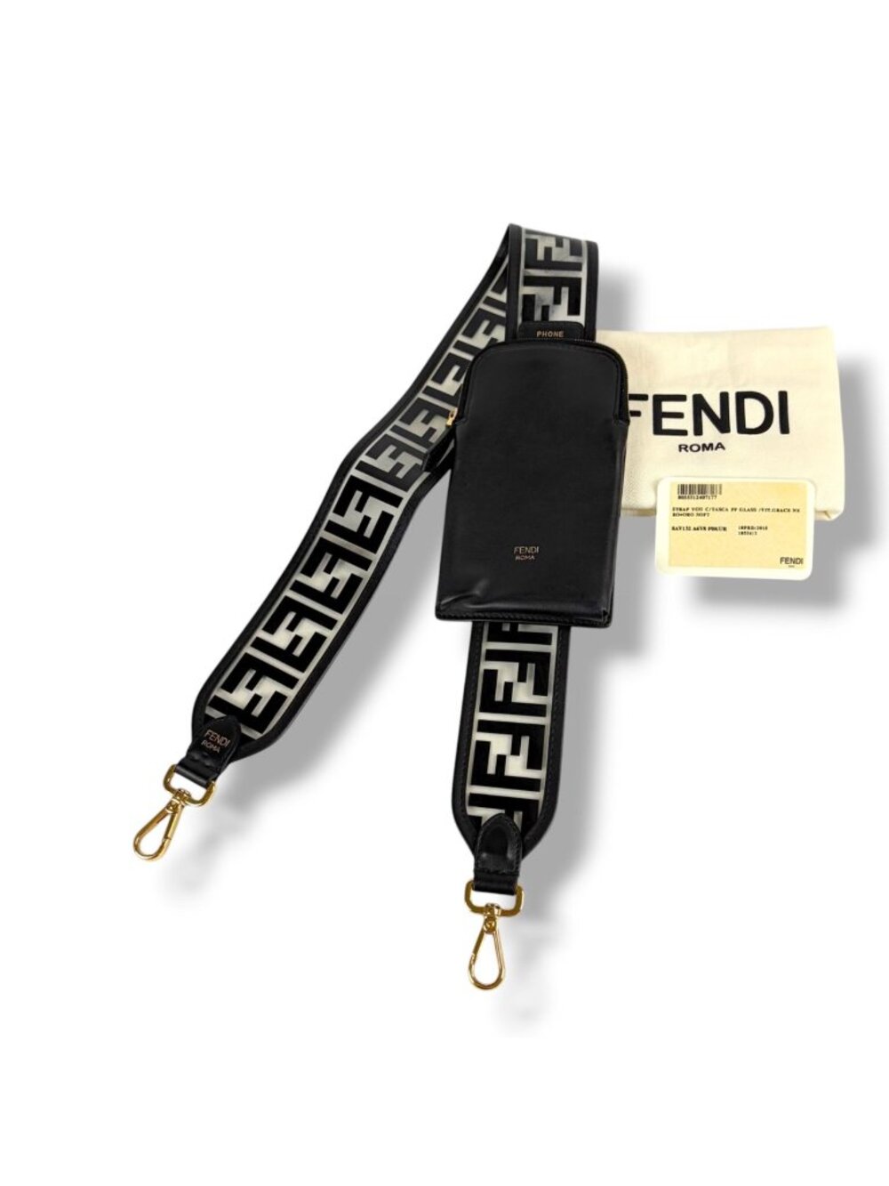 Fendi FF Cell Pocket Strap You Shoulder Black
